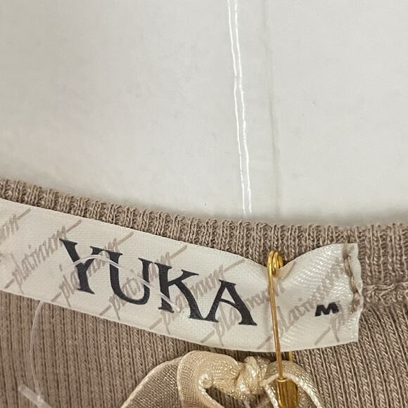 Y2K Taupe Babydoll Top M NWT Gold Sequin Trim Fitted Long Sleeve Stretchy - Picture 4 of 7